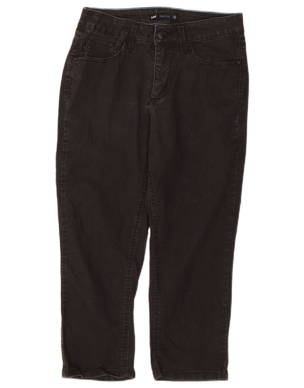 Lee Womens Easy Fit Capri Jeans US 8 Médio W28 L21 Algodão Preto