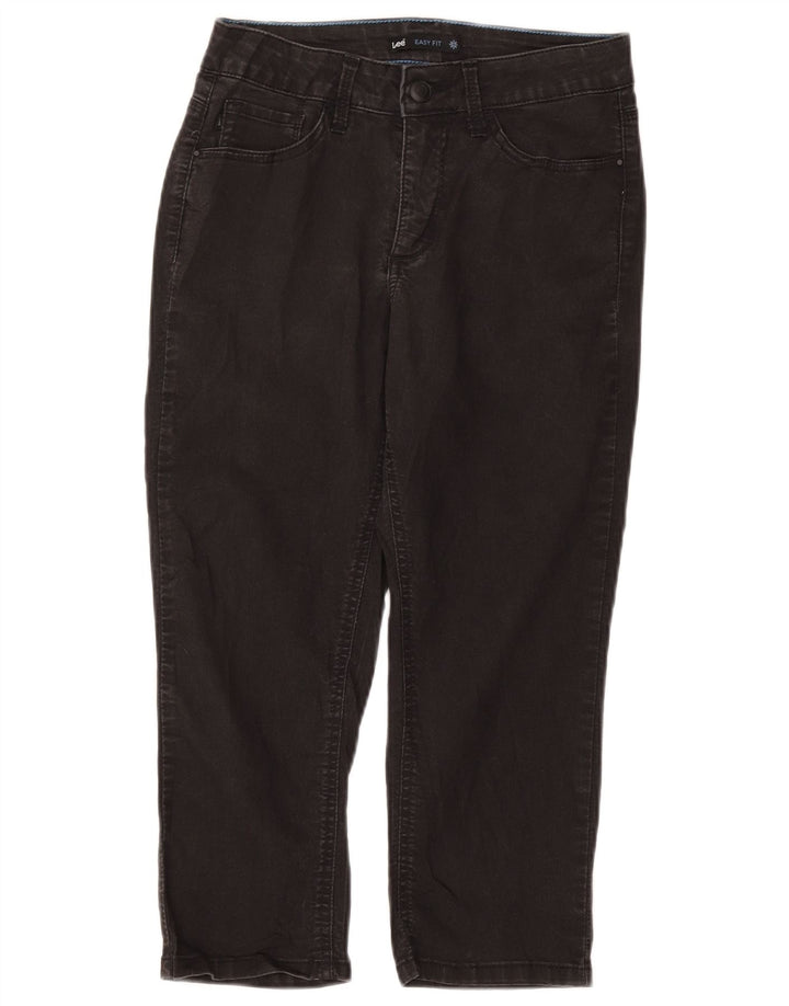 Lee Womens Easy Fit Capri Jeans US 8 Médio W28 L21 Algodão Preto