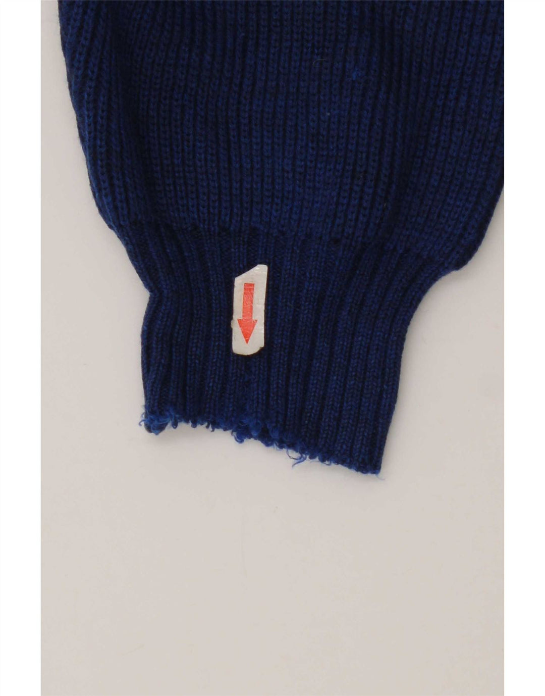 Suéter vintage masculino com gola redonda grande azul Argyle/Diamante