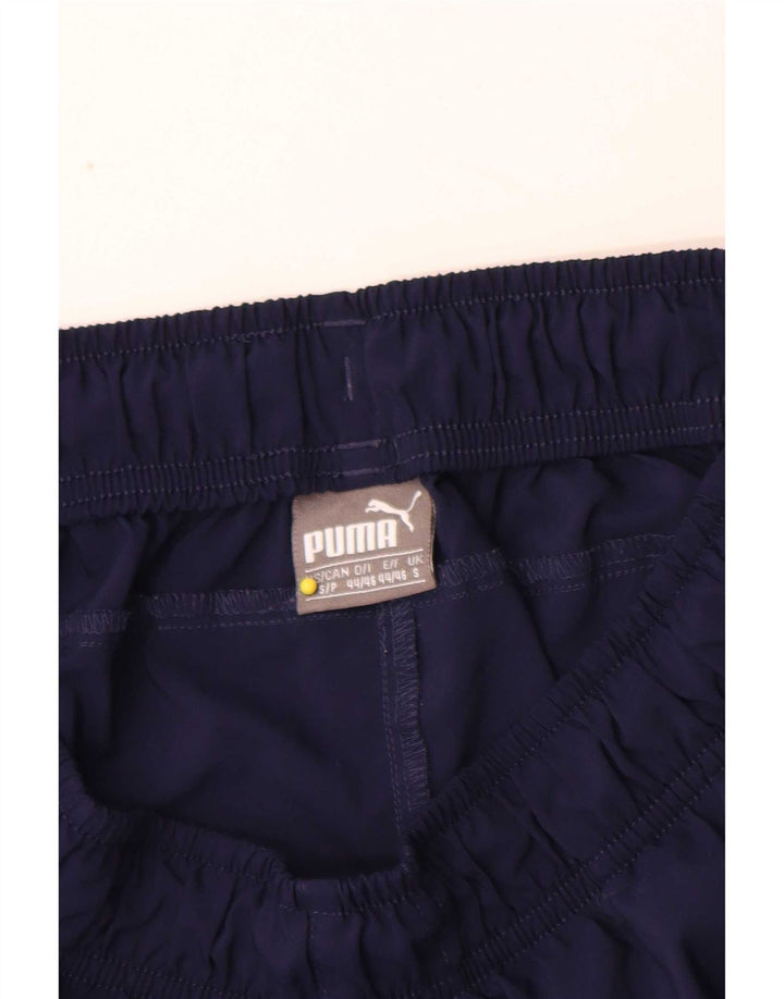 Shorts esportivos masculinos Puma pequenos poliéster azul marinho