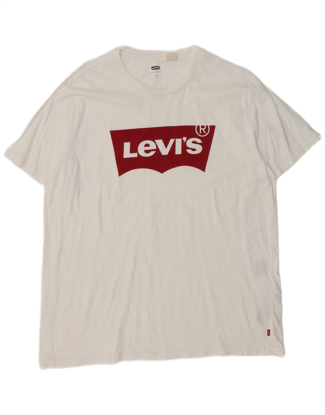 Camiseta gráfica masculina LEVI'S Top XL algodão branco