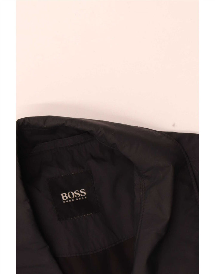 Jaqueta bomber masculina Hugo Boss Reino Unido 38 bloco colorido preto médio