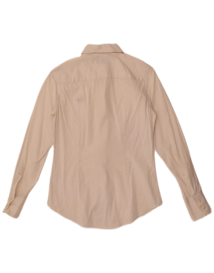 Camisa feminina Fred Perry Reino Unido 10 pequeno algodão branco