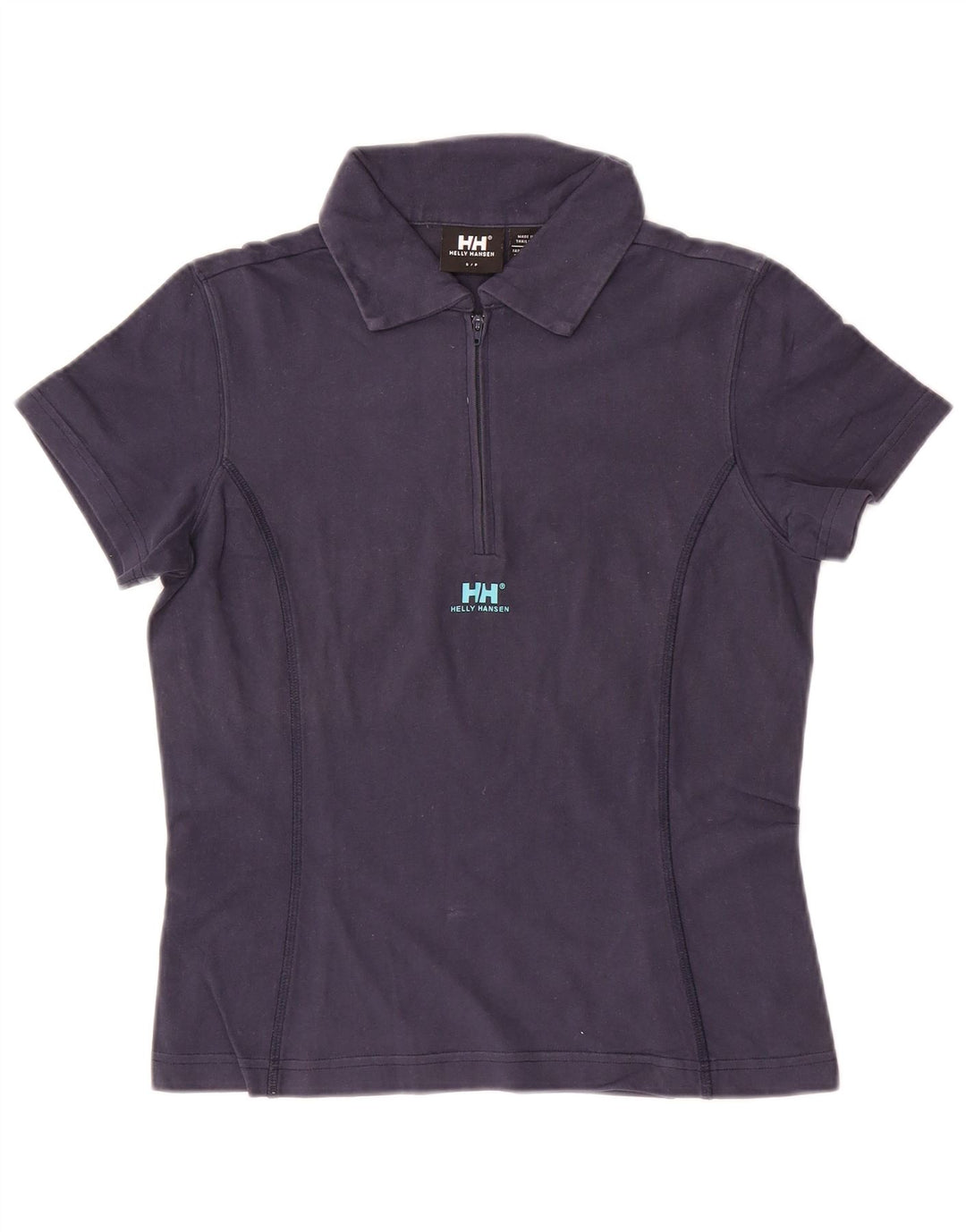Polo feminino Helly Hansen Reino Unido 10 pequeno algodão azul marinho