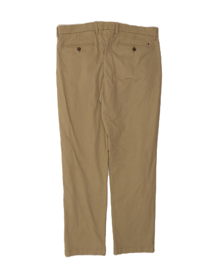 TOMMY HILFIGER Mens Straight Chino Trousers W36 L32 Brown Cotton Vintage Tommy Hilfiger and Second-Hand Tommy Hilfiger from Messina Hembry 