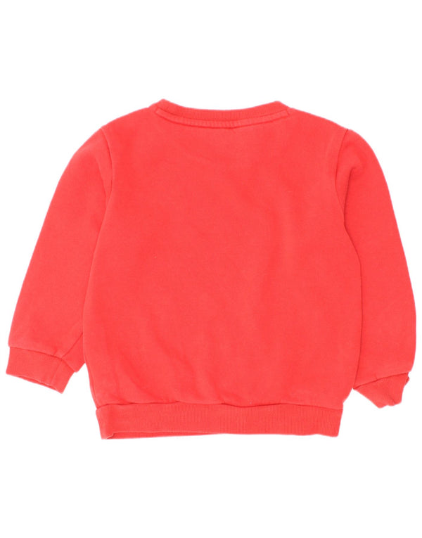 Adidas meninos moletom gráfico jumper 2-3 anos algodão vermelho