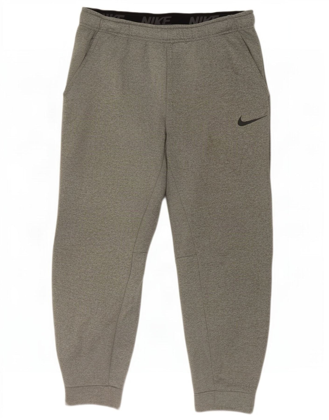 Nike Mens Dri Fit Calças de treino Joggers Grande Cinza Poliéster