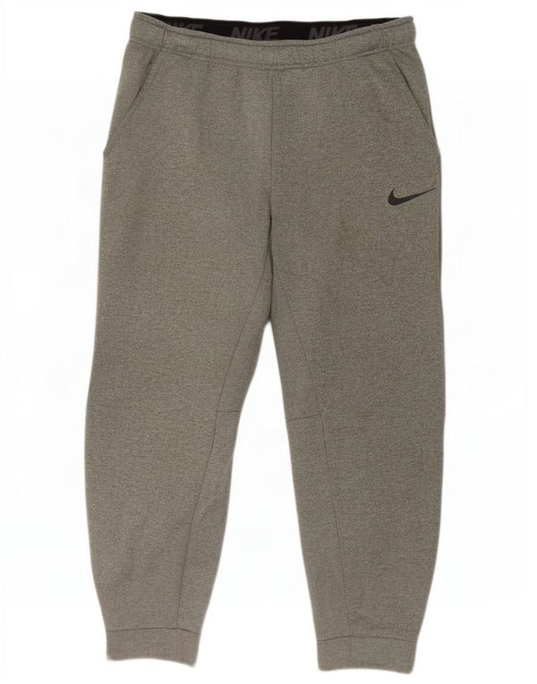 Nike Mens Dri Fit Calças de treino Joggers Grande Cinza Poliéster