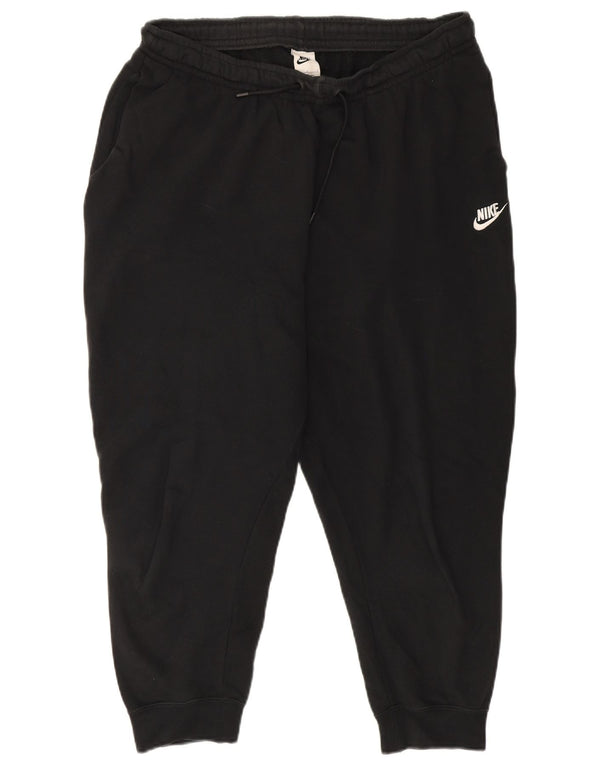 Nike masculino colheita calças de treino joggers grande algodão preto