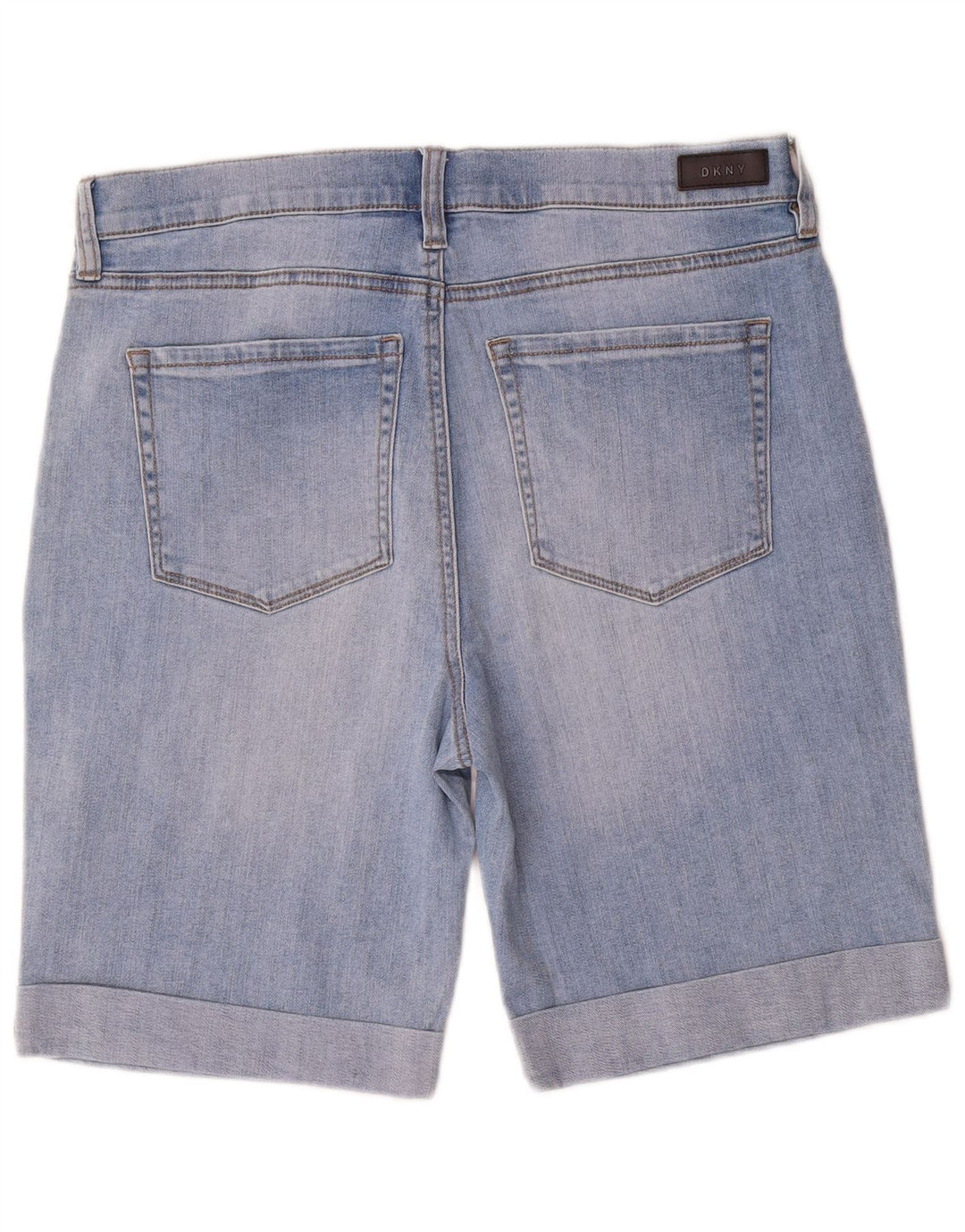 Shorts jeans feminino Dkny US 14 XL W32 algodão azul