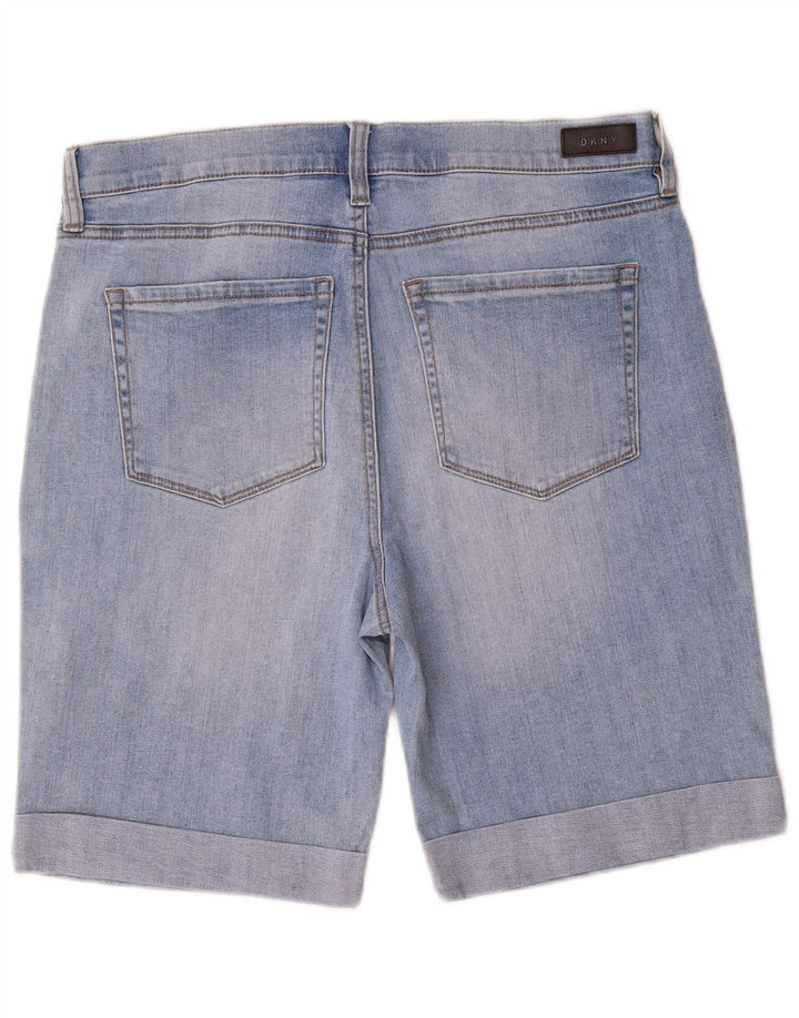 Shorts jeans feminino Dkny US 14 XL W32 algodão azul