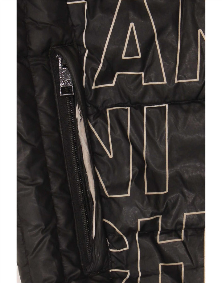 Jaqueta masculina acolchoada gráfica Armani Exchange UK 40 grande preta