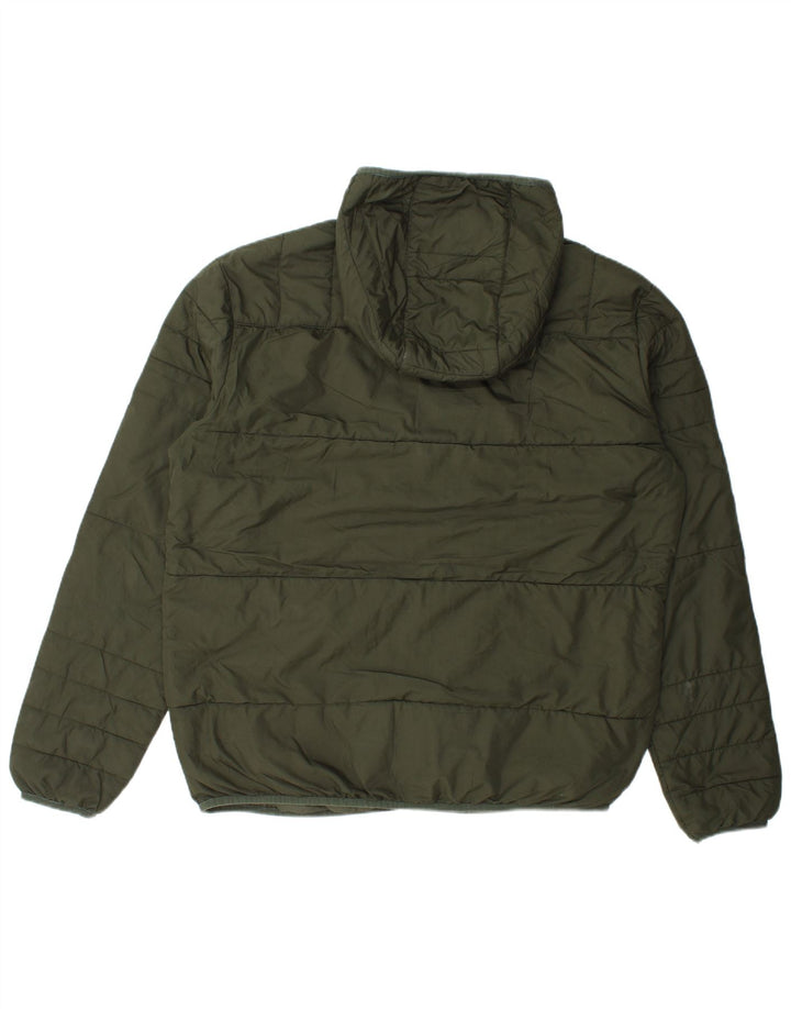 Jaqueta masculina acolchoada com capuz Jack & Jones UK 42 XL poliéster verde