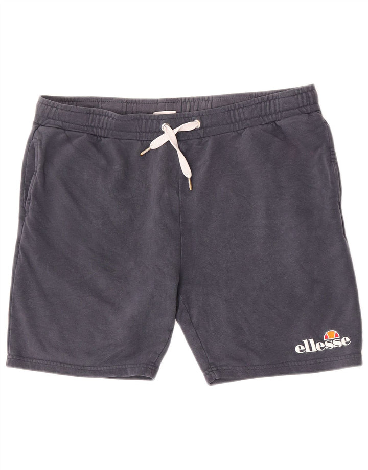 Ellesse Mens Sport Shorts Médio Azul Marinho Algodão