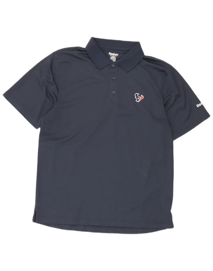 Polo Reebok masculino Houston Texans médio azul marinho poliéster
