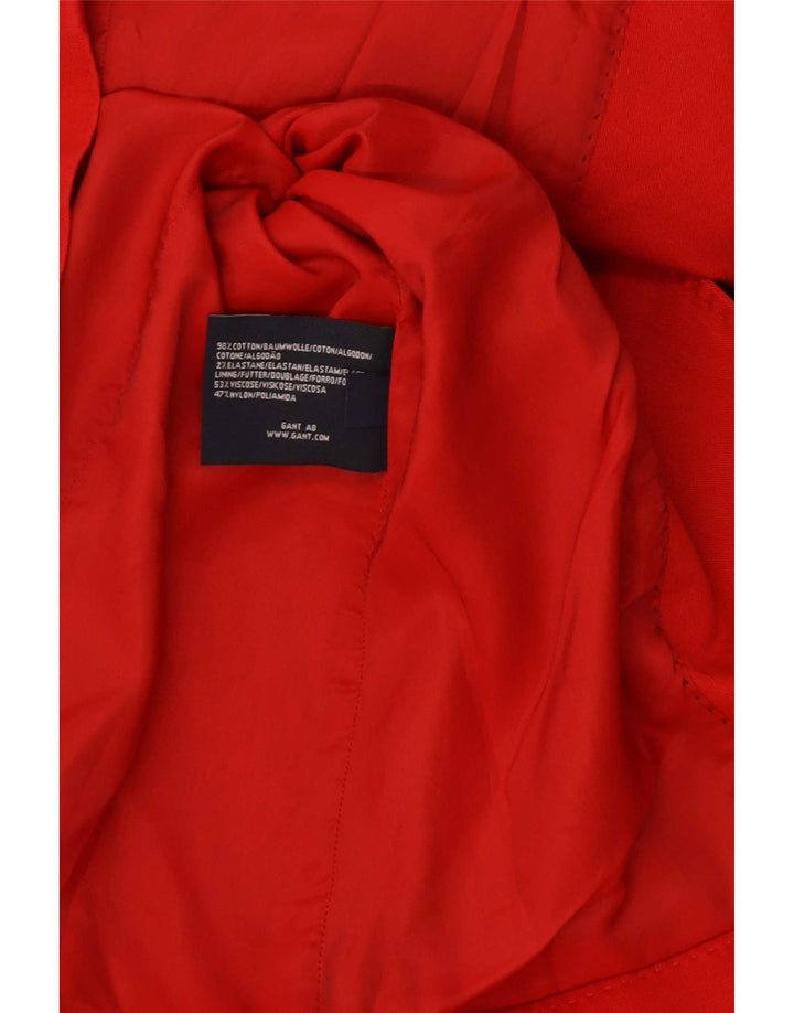 Jaqueta Blazer Feminina Gant Reino Unido 12 Algodão Vermelho Médio