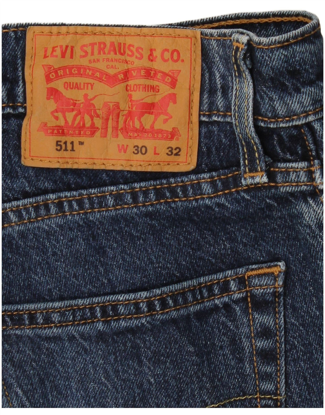 LEVI'S Masculino 511 Slim Jeans W30 L28 Azul Algodão