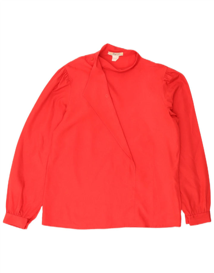 Blusa feminina vintage manga comprida top IT 46 grande vermelha