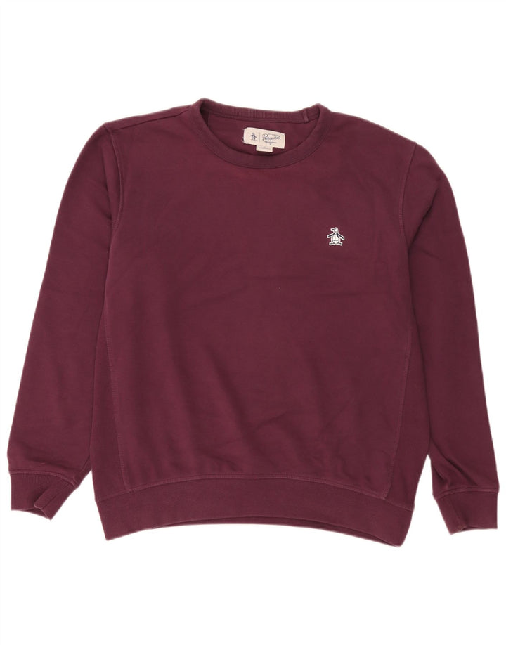 Penguin moletom masculino jumper médio algodão Borgonha