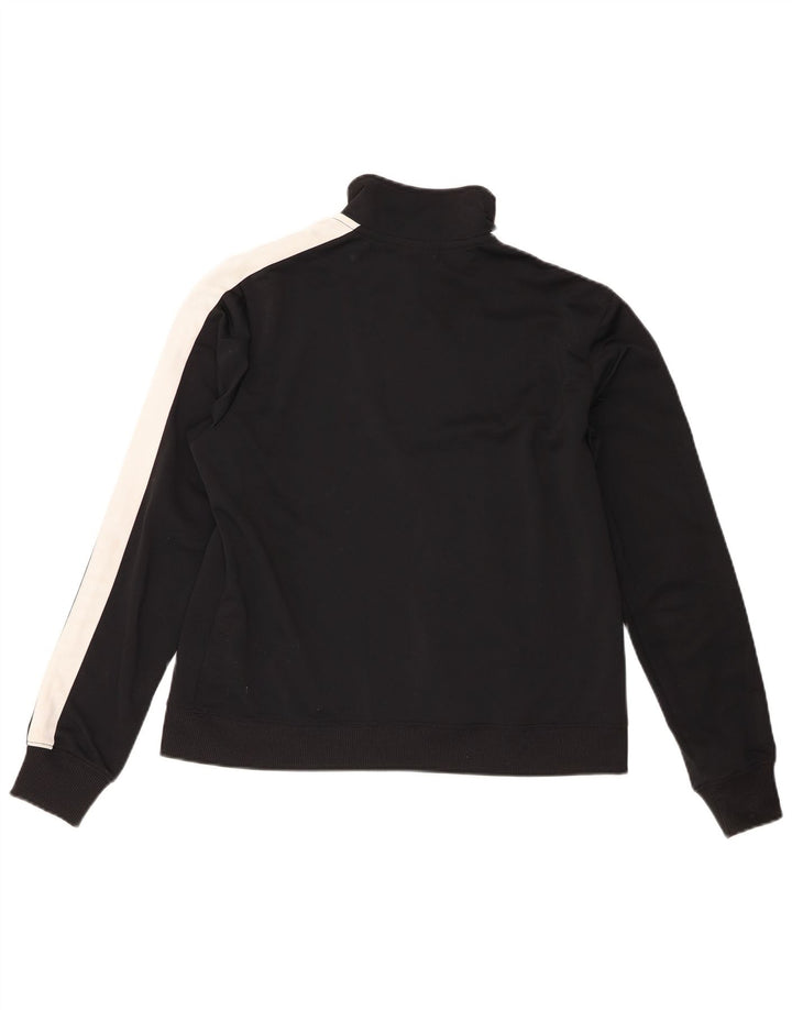 Nike Womens Tracksuit Top Jacket UK 14 Medium Black Colourblock Poliéster