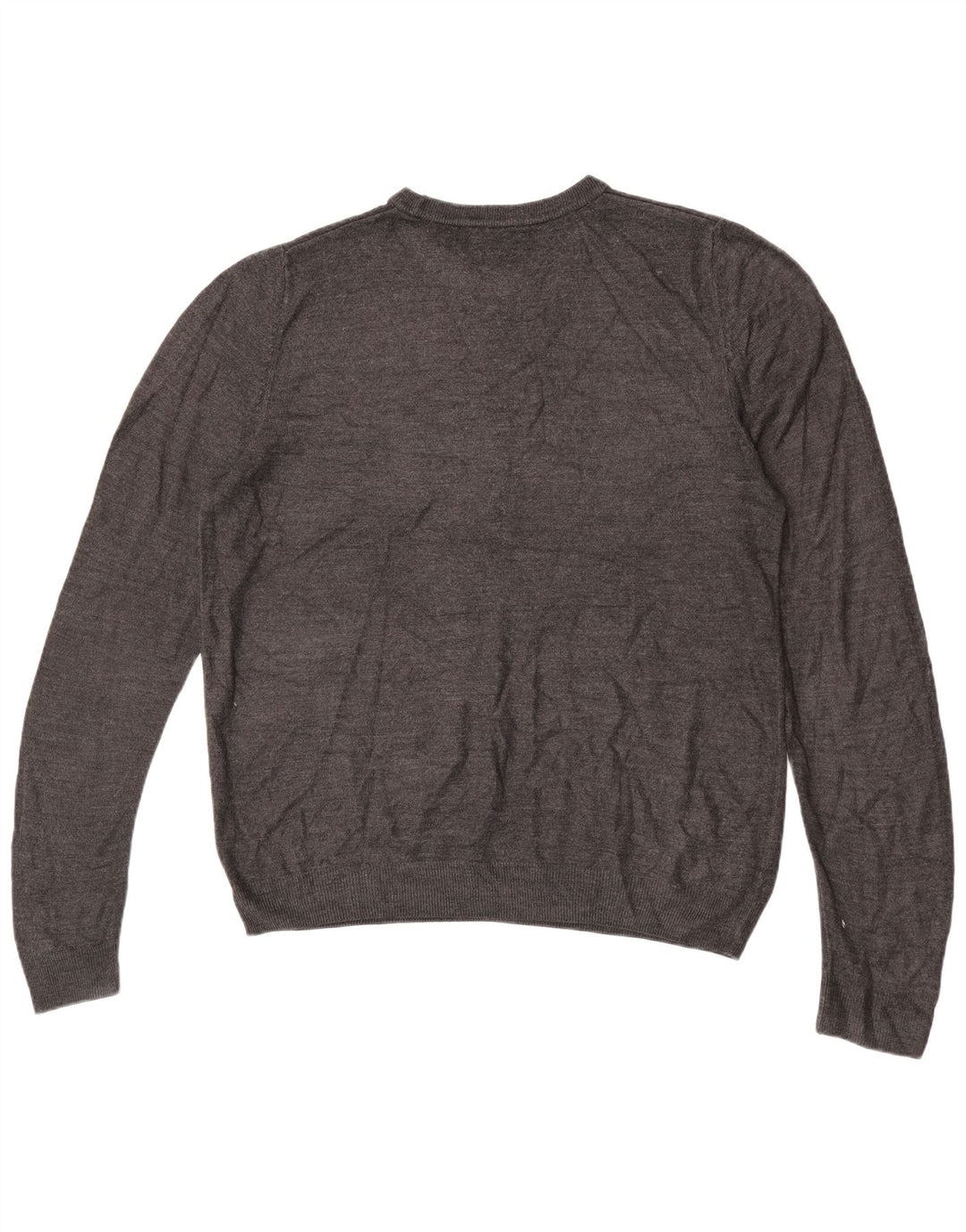 Suéter masculino Marks & Spencer com gola redonda grande acrílico cinza