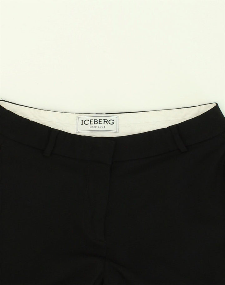 ICEBERG Womens Tapered Suit Trousers EU 40 Medium W28 Black Viscose | Vintage Iceberg | Thrift | Second-Hand Iceberg | Used Clothing | Messina Hembry 