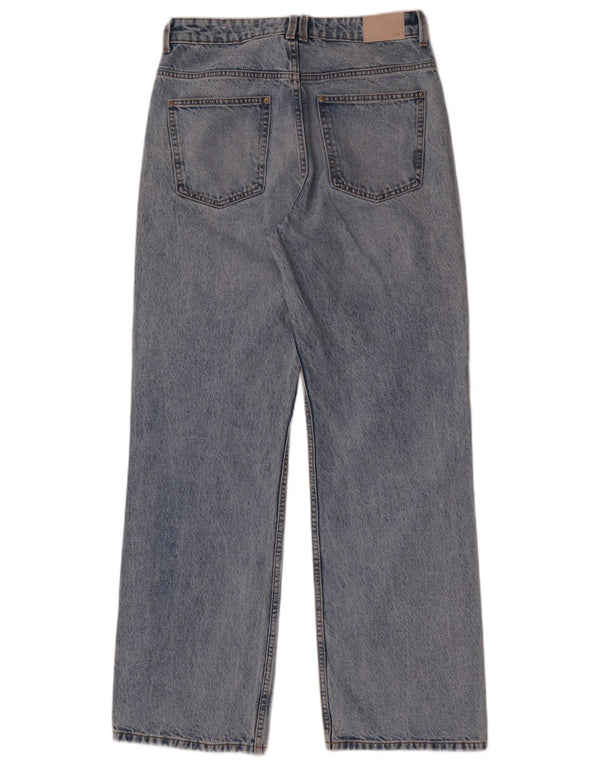 Zara Jeans feminino cintura alta reta EU 38 pequeno W28 L32 algodão azul