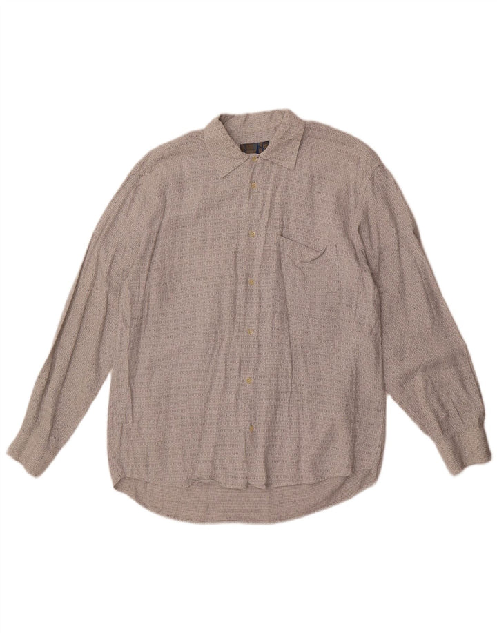 Camisa masculina Mac Fashion listrada cinza médio