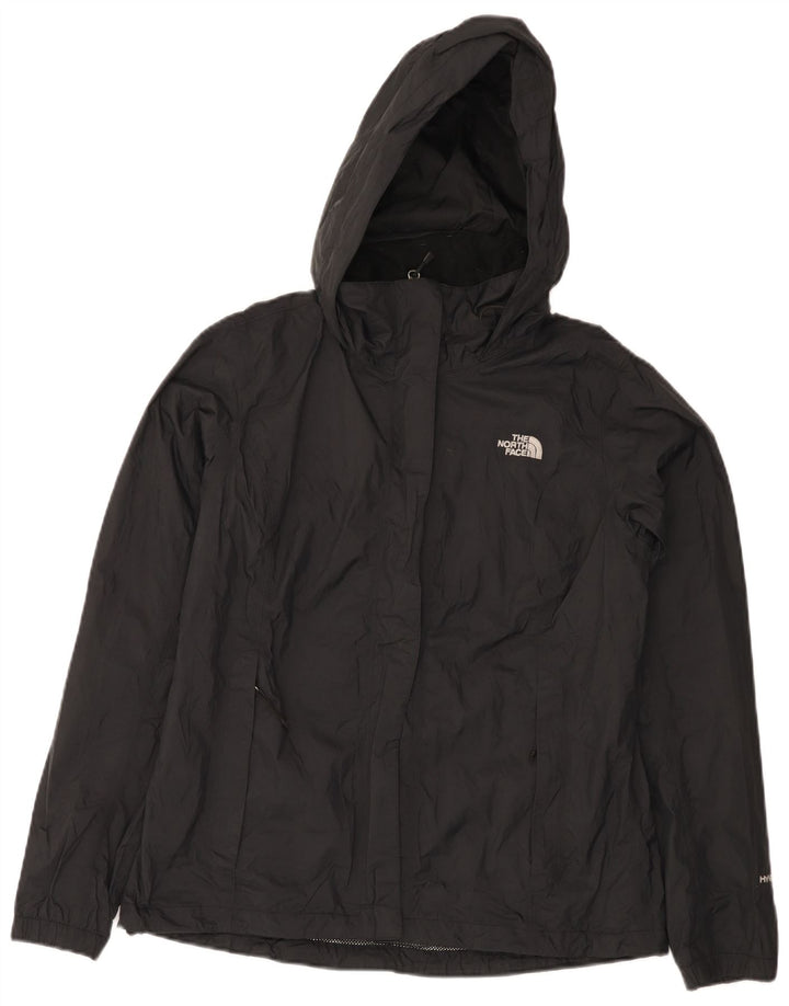Jaqueta de chuva com capuz feminina The North Face UK 14 médio preto nylon
