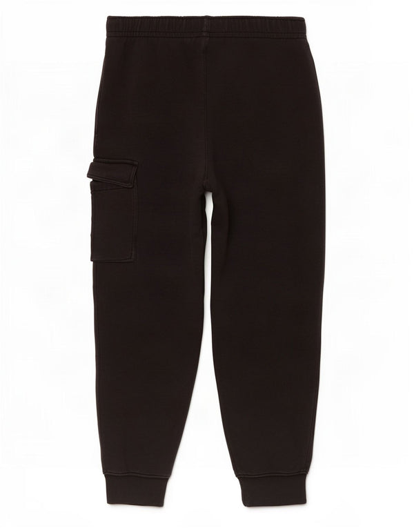Nike Mens Swoosh Graphic Cargo Calça de treino Joggers Médio Preto
