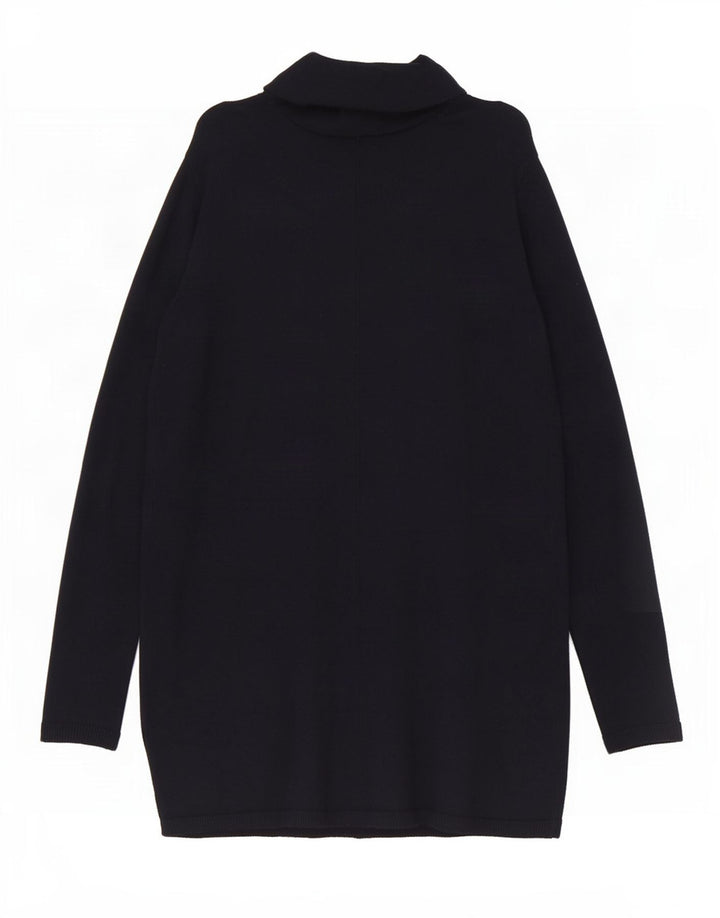 Zara Suéter Cardigan Aberto Feminino Reino Unido 12 Médio Azul Marinho