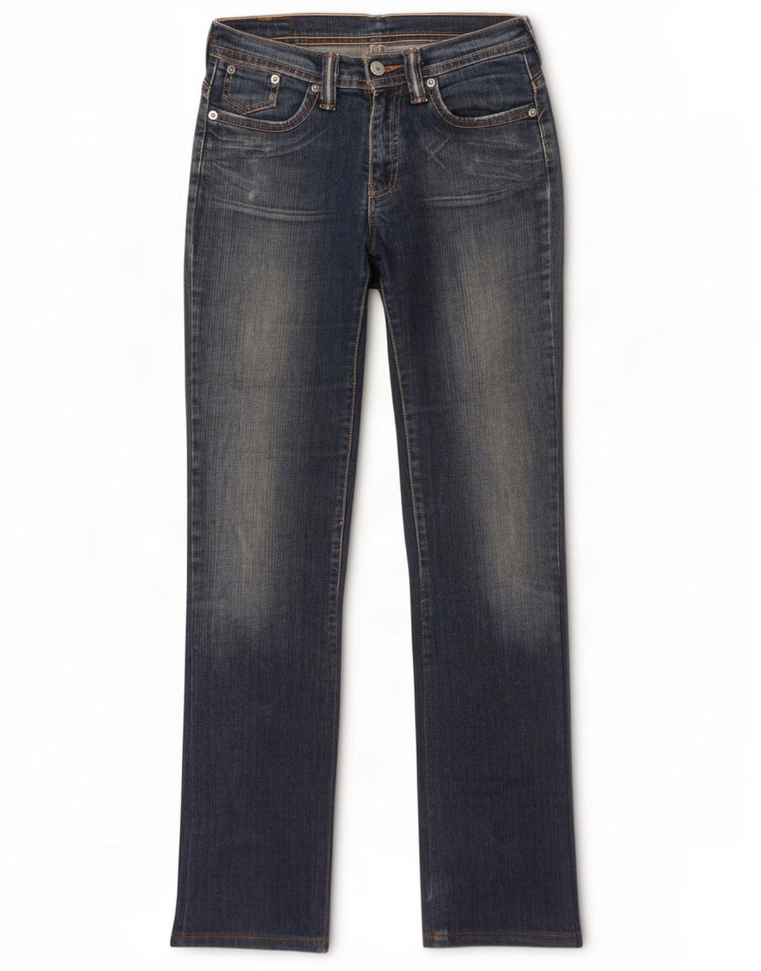 Jeans retos femininos Levi's W28 L34 algodão azul