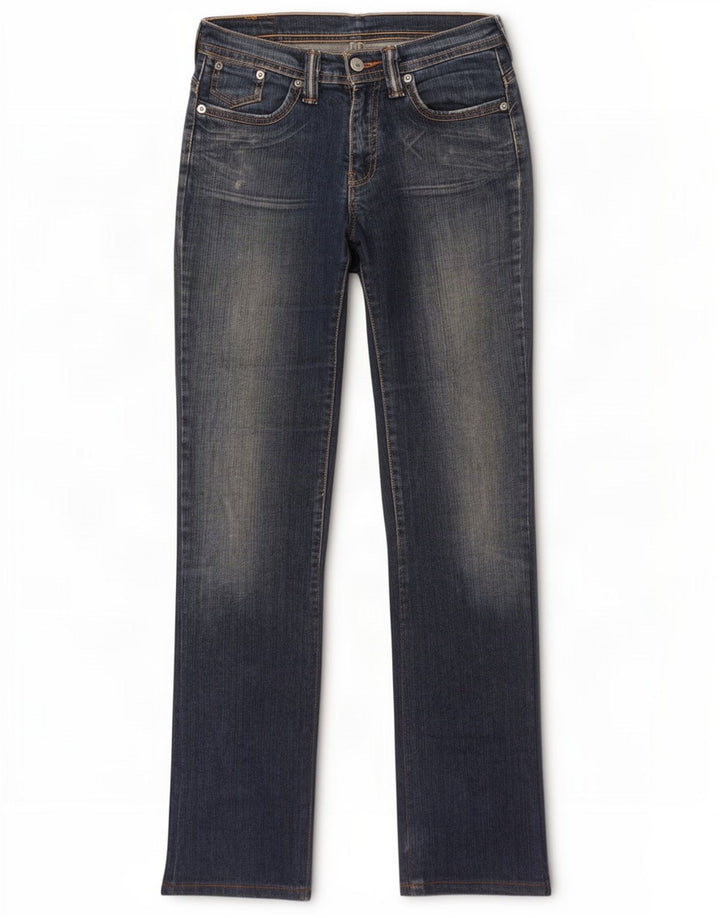 Jeans retos femininos Levi's W28 L34 algodão azul