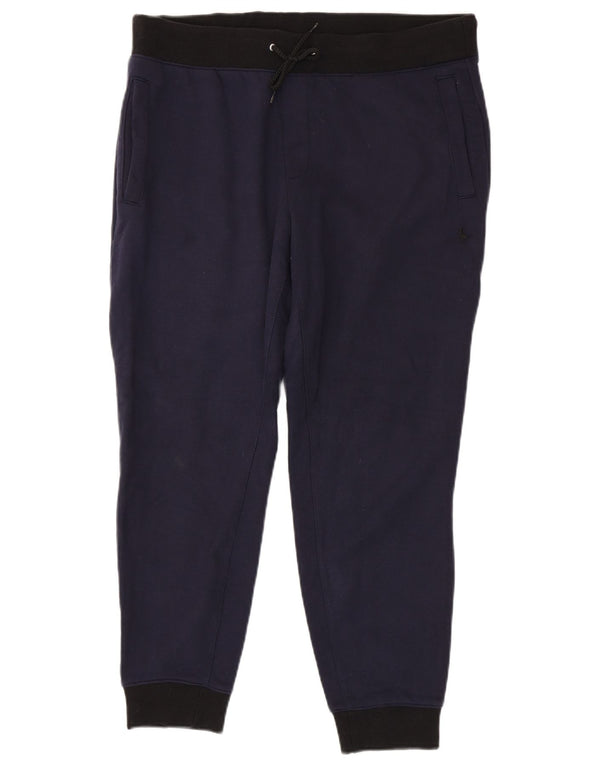 Calça de treino masculina Jack Wills Joggers XL azul marinho algodão colorblock