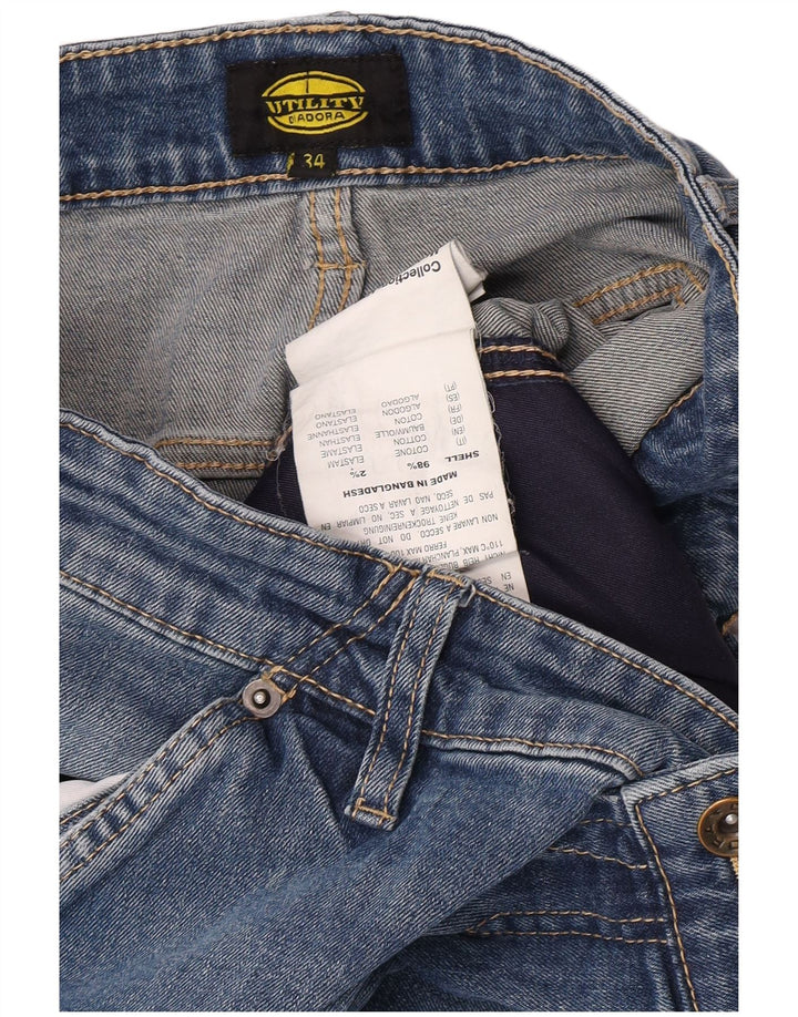 Diadora Masculino Utility Cargo Slim Jeans W34 L34 Azul Algodão