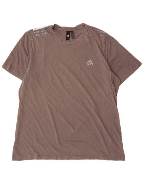 Camiseta masculina Adidas Top XL algodão marrom