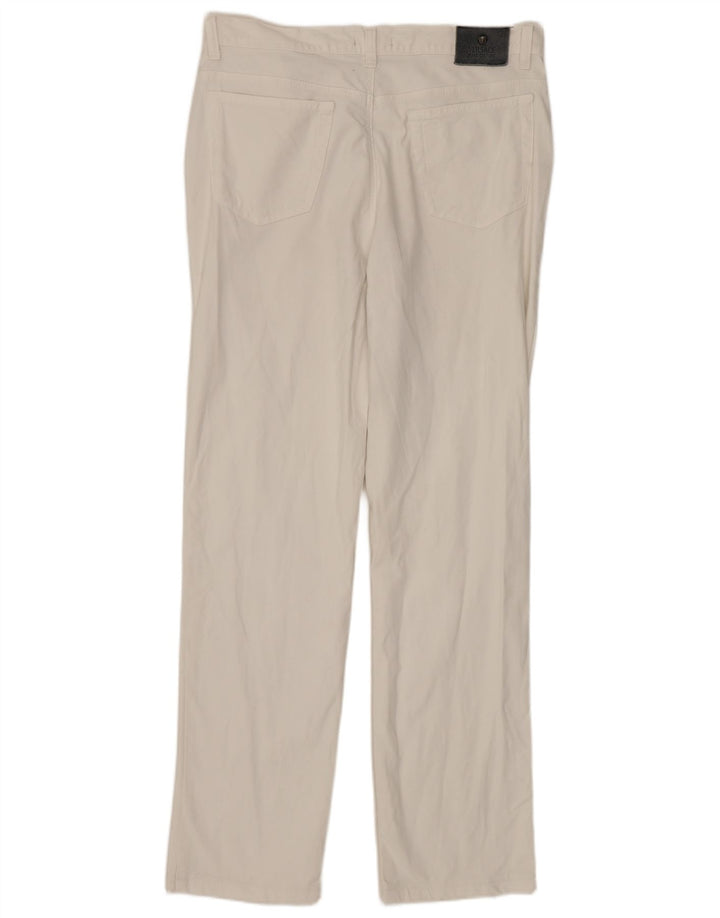 Jeans retos femininos Versace W32 L29 algodão branco