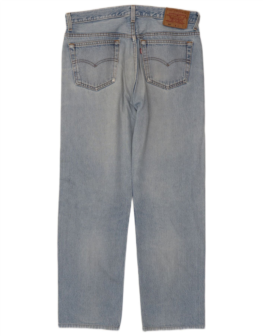 Calça Jeans Levis Masculina 501 Distressed Straight W34 L29 Azul Algodão