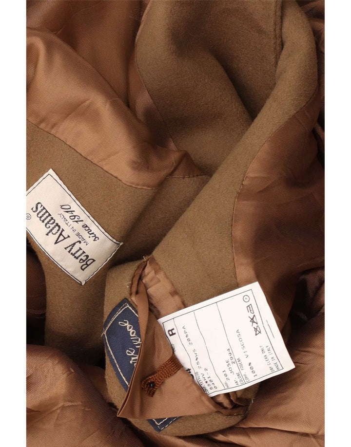 Sobretudo masculino Berry Adams IT 54 2XL lã virgem bege