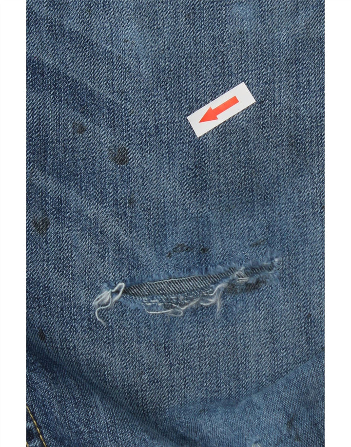 Levi's Masculino 511 Distressed Slim Jeans W34 L34 Azul Algodão