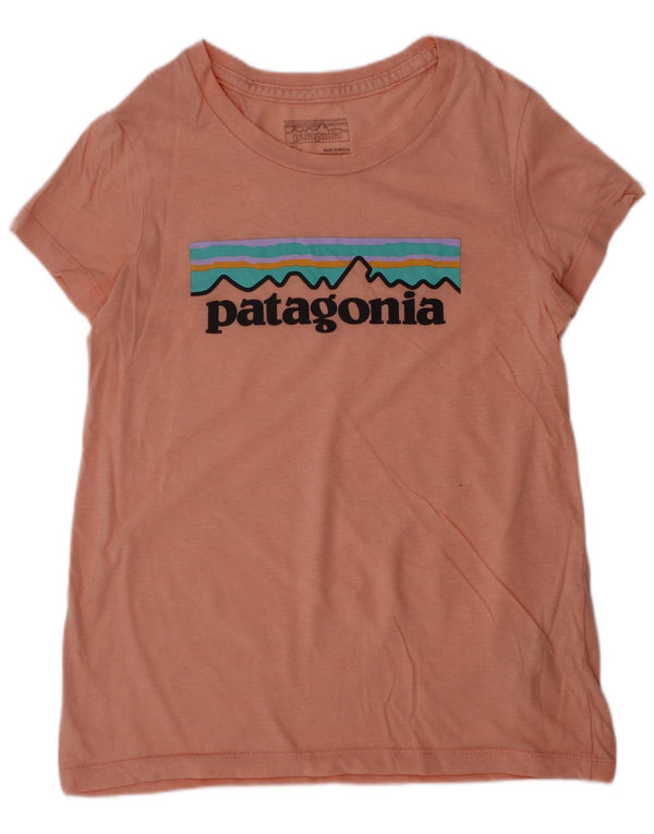 Camiseta Patagonia Meninas Graphic 7-8 Anos Pequeno Algodão Rosa