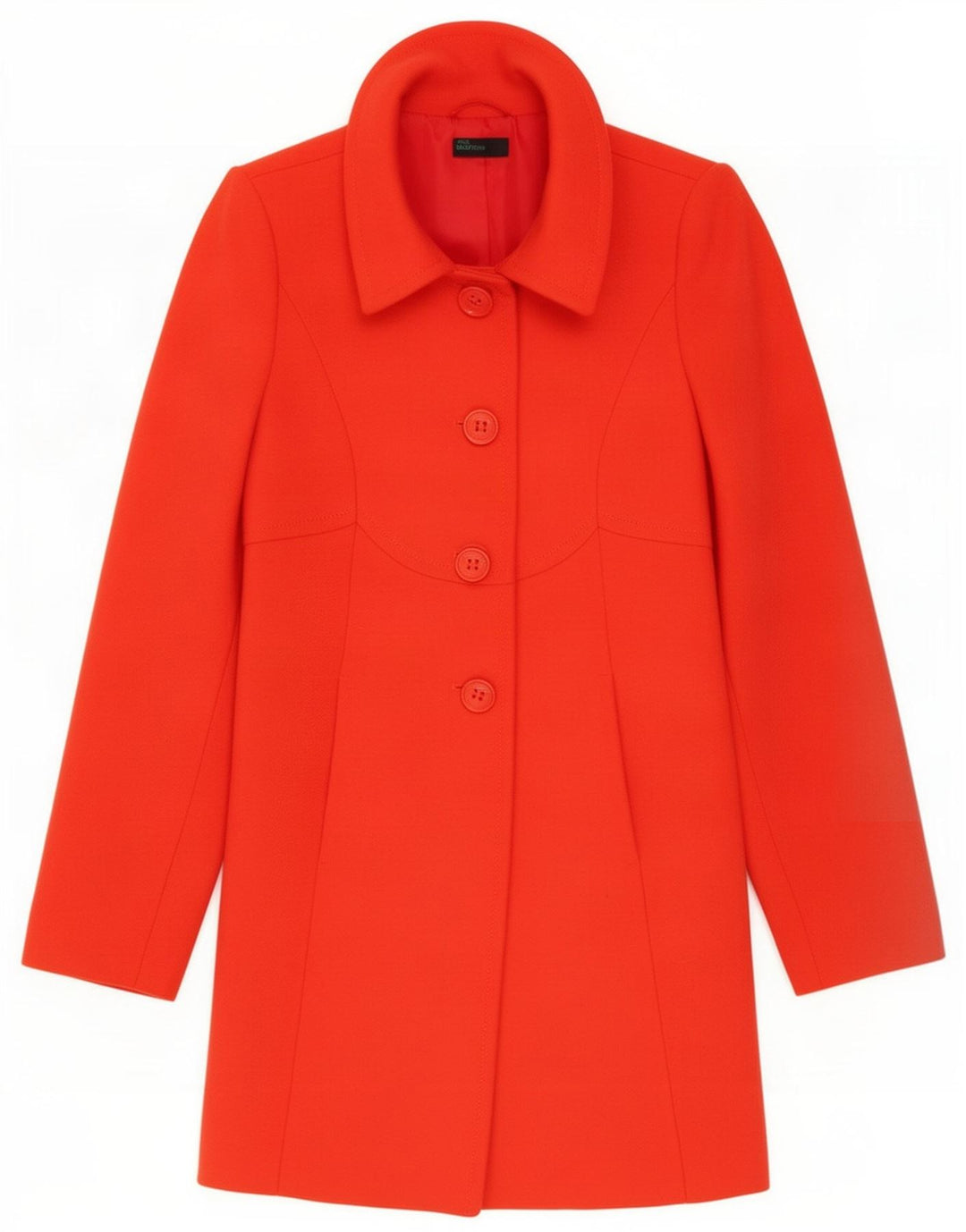Sobretudo feminino Benetton IT 38 XS lã laranja