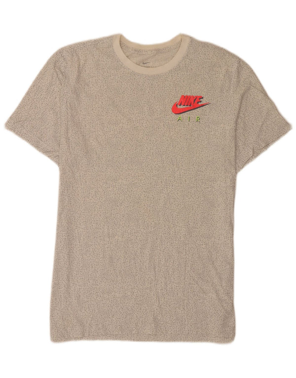 Camiseta feminina Nike Regular Graphic UK 14 grande algodão manchado cinza