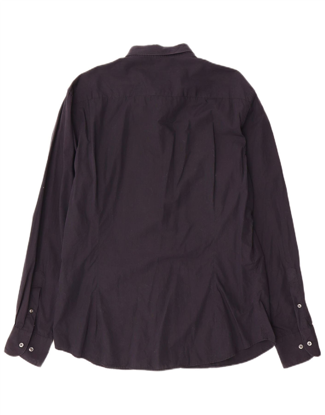 Camisa masculina Slim Fit MASSIMO DUTTI XL azul marinho algodão