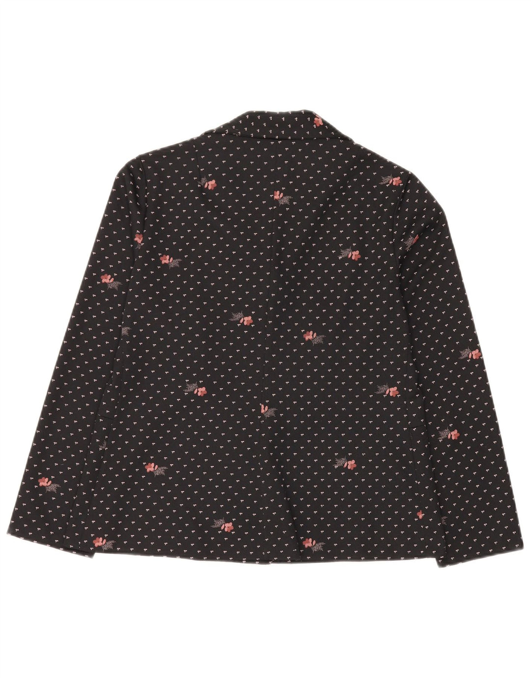 Jaqueta blazer feminina Romy com 4 botões Reino Unido 14 grande poliéster floral preto