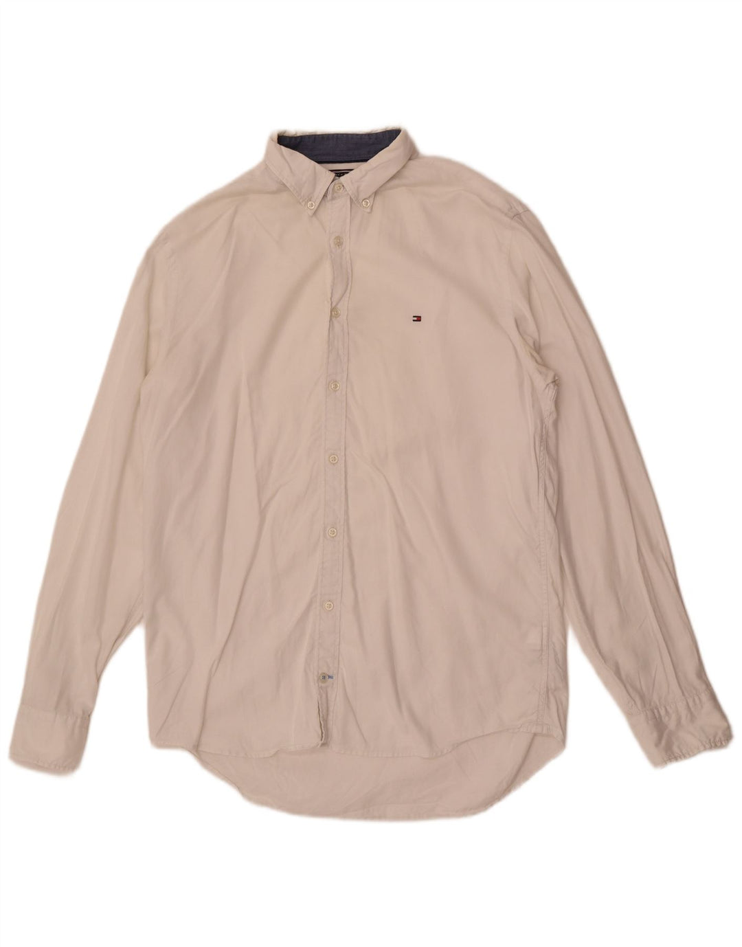 Camisa masculina Tommy Hilfiger New York Fit médio algodão branco