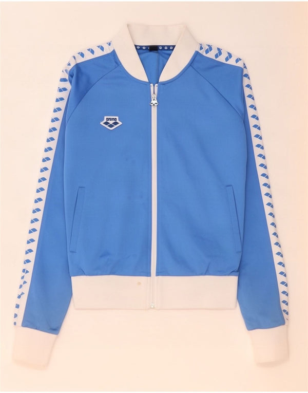 Arena Womens Graphic Tracksuit Top Jacket UK 6 XS Azul Colourblock