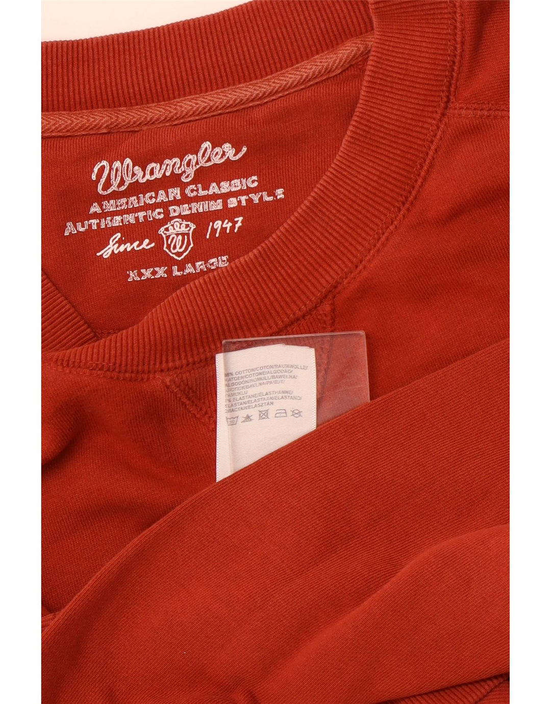 WRANGLER moletom masculino jumper 3XL algodão laranja