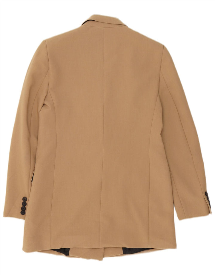 Zara Jaqueta blazer feminina oversized com peito duplo Reino Unido 6 XS Bege