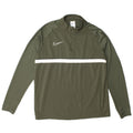 Pulôver masculino Nike Dri Fit com gola e zíper, top grande de poliéster verde